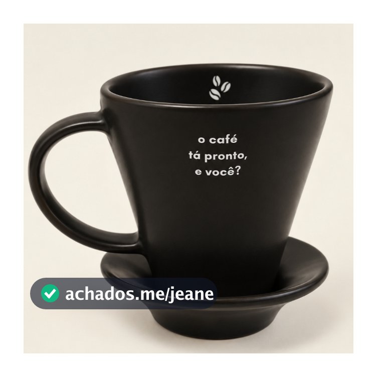 Porta Filtro 103 Coador de café Cerâmica Frase Minimalista