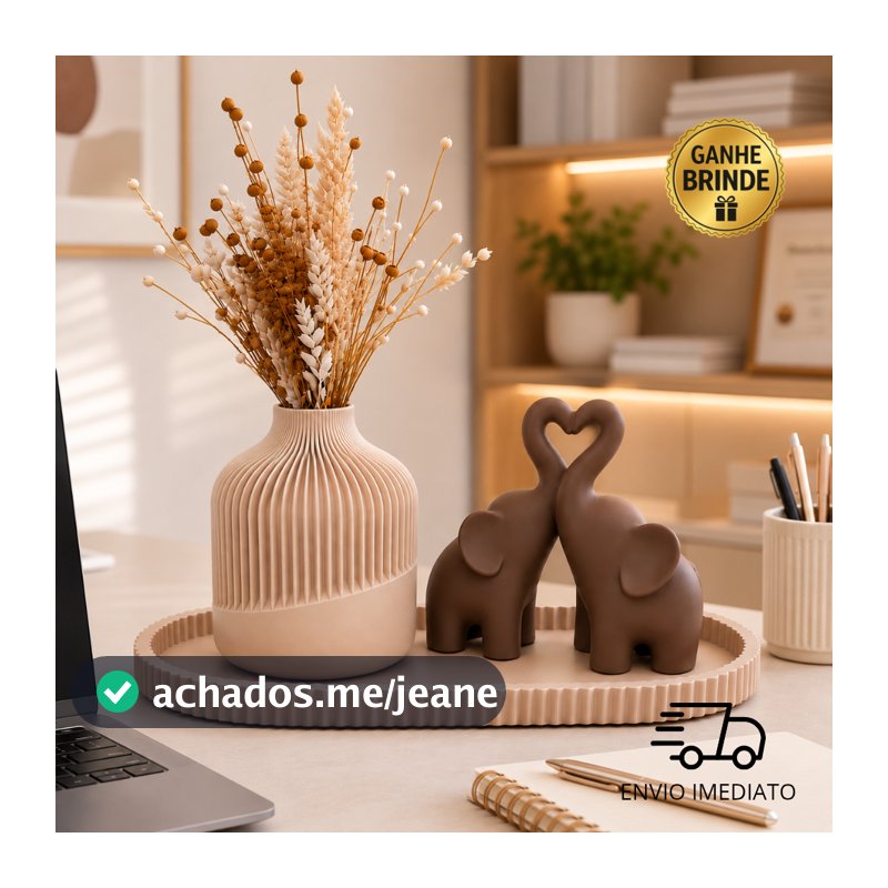 Decoração vaso elefantes bandeja enfeites para sala quarto casa kit galhos secos