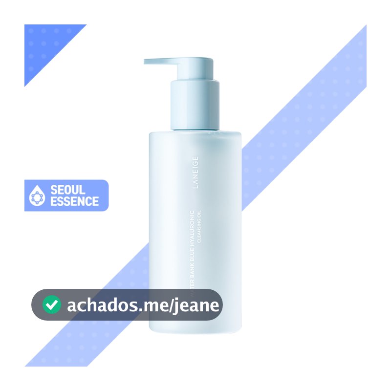 Óleo De Limpeza Hialurônico Azul LANEIGE Water Bank 250ml-Pesada De Maquiagem , Remoção De Sebo Para Entupimento De Poro