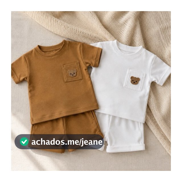 Conjunto bebê menino oversized algodão Leandro