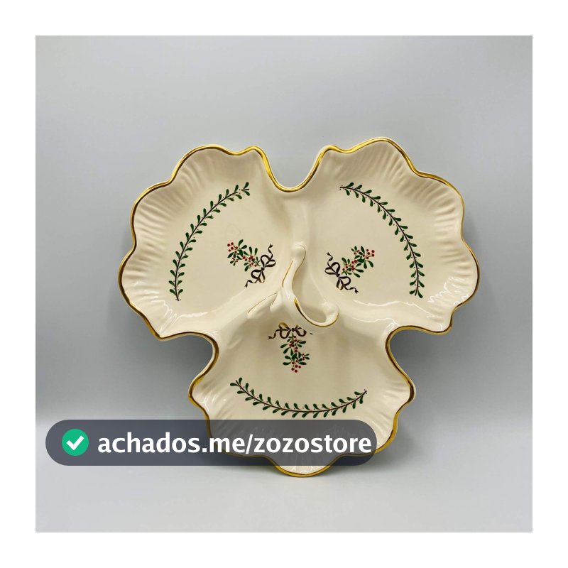 Petisqueira Decorativa de Natal Renaissance 29,2x24,6cm- Luiz Salvador