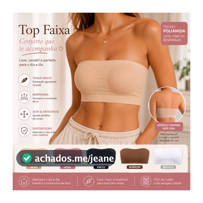 kit com 3 sutia topi faxa sem custura