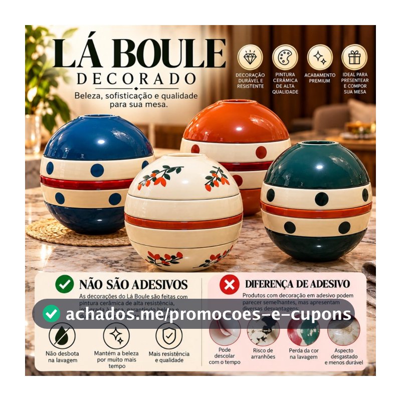 Centro de Mesa Decorativo 5 em 1 Modelo Lá Boule 2 Travessas + 2 Bowls + 1 Prato  Mesa Posta Petisqueira Decorativa