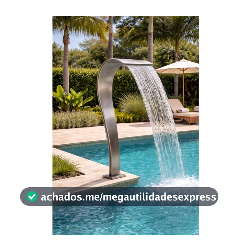 Cascata Naja Aço Inox Piscina