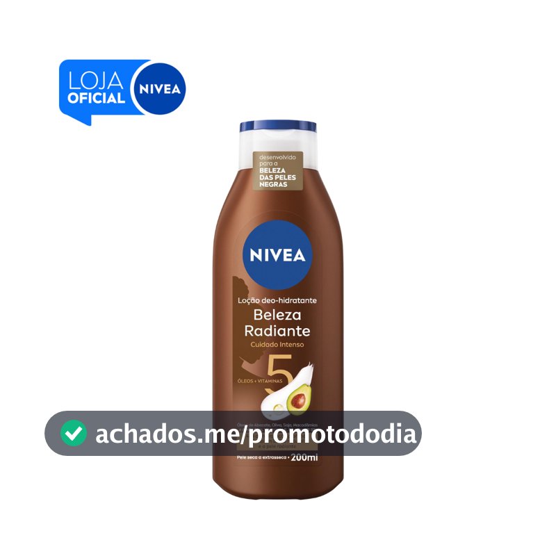 NIVEA Hidratante Desodorante Beleza Radiante Cuidado Intenso 200ml