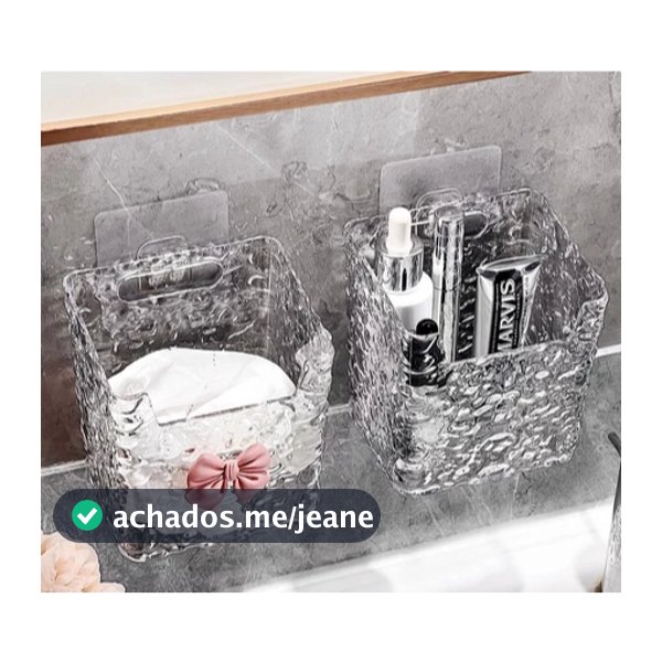 Organizador Acrílico Luxo com Fixação Adesiva (6116)