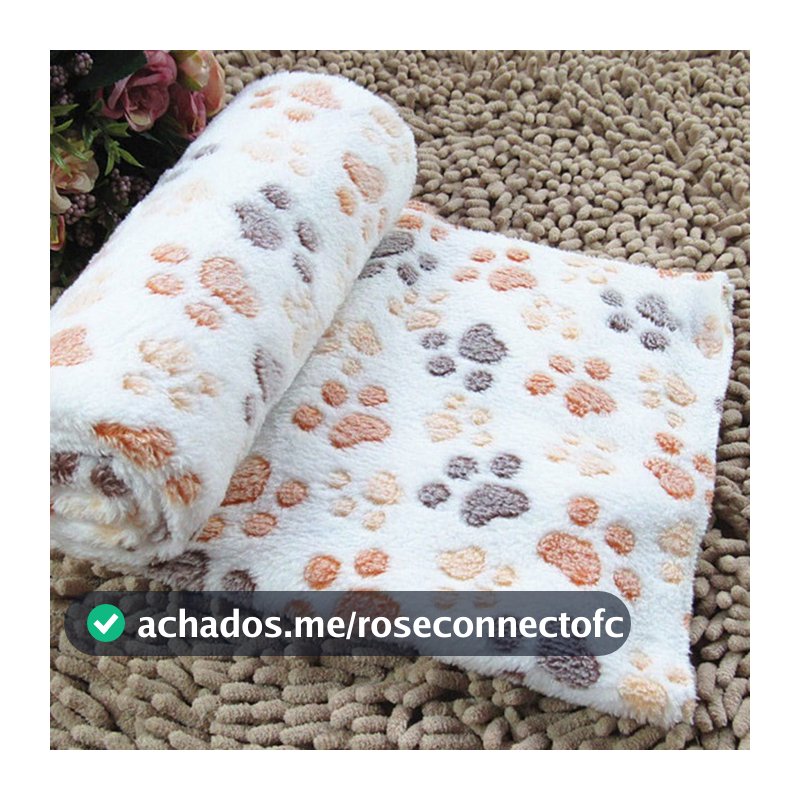 Manta Pet Cobertor Estampado ou Cor Lisa - Cachorro e Gato 0,85x0,95