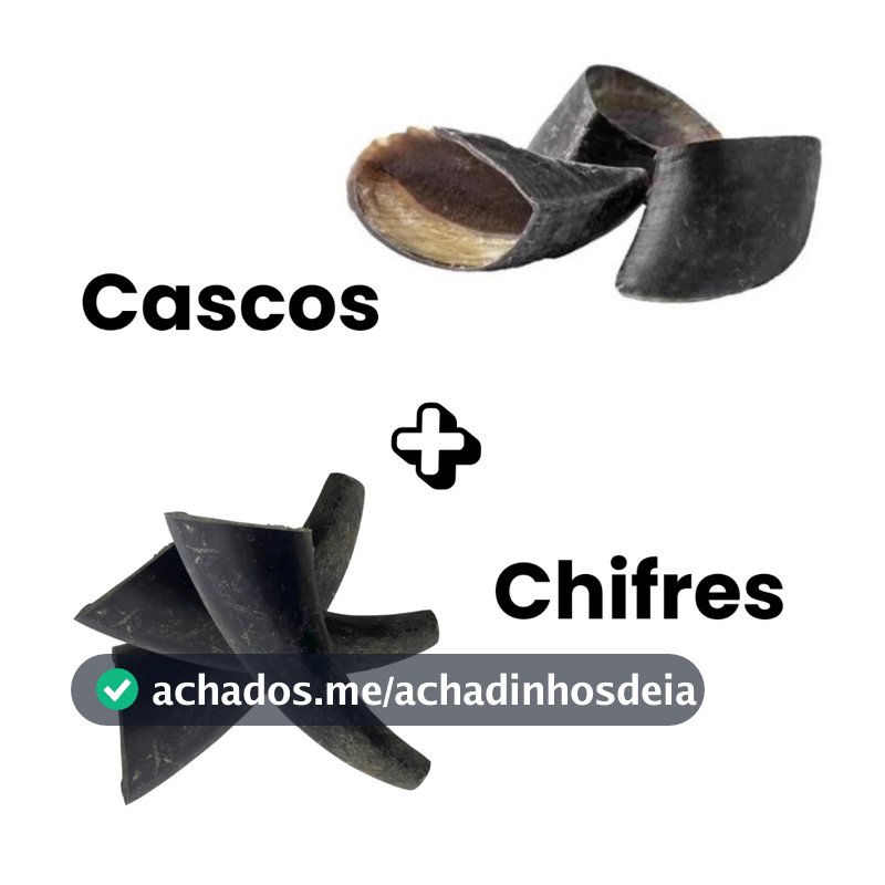 Kit Casco Bovino + Chifre Bovino Mordedor Para Cachorro Pet Roer Brinquedo