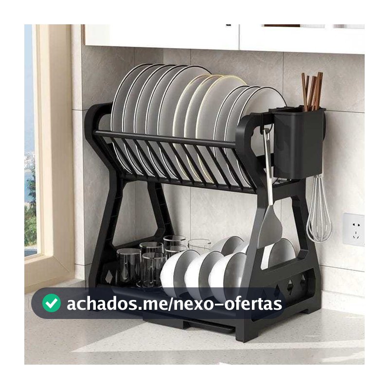 Escorredor De Louça Cozinha Pratos E Talheres Plastico Top Casa