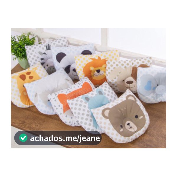 Travesseiro Anatomico Almofada Bichinhos Animais Bebe