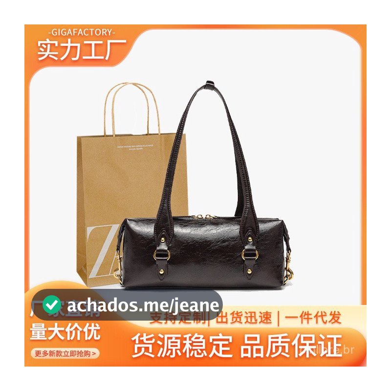 ZR casa Cross-Border 2026 novo estilo de Metal detalhe decoração de um ombro Commuter axilas Baguette saco feminino rach
