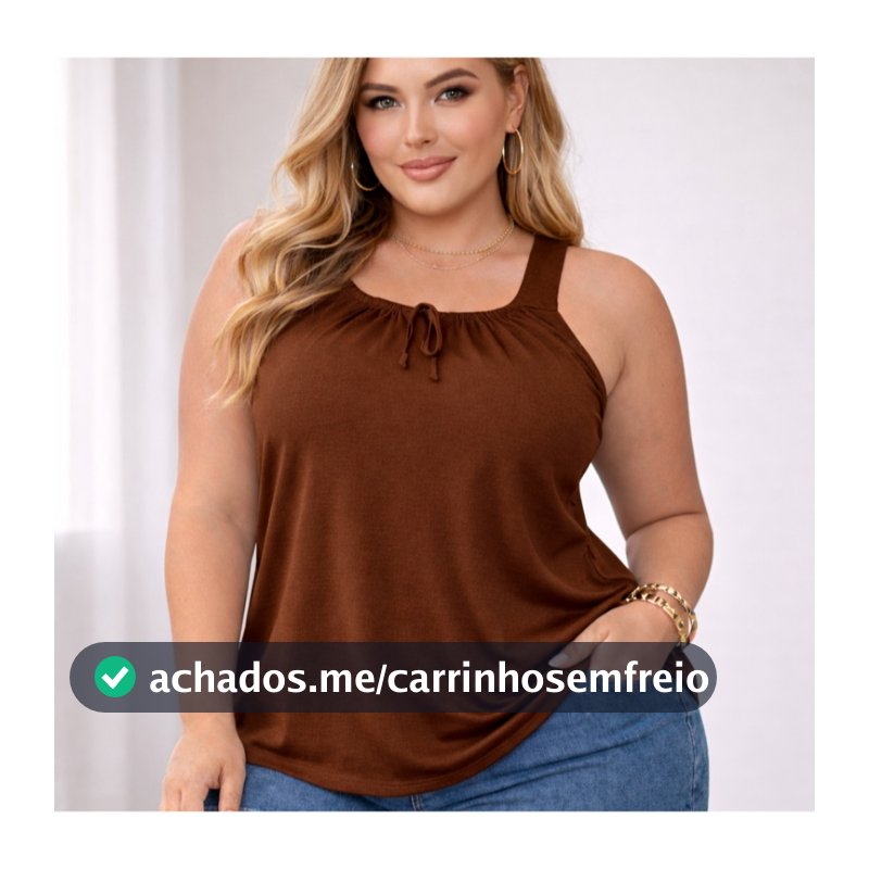 Blusa Regata Feminina do G1 ao G5 Regata PLUS SIZE DUNA