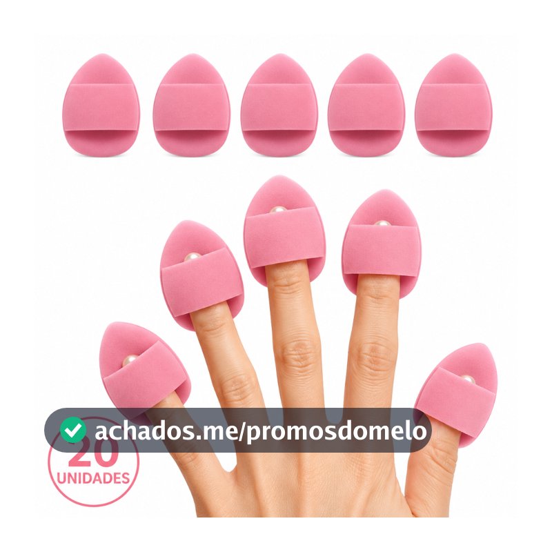 ANA1108 Conjunto 20Pçs Dedo Almofada Esponja Puff Conjunto Mini Tamanho Maquiagem Para Base Líquida