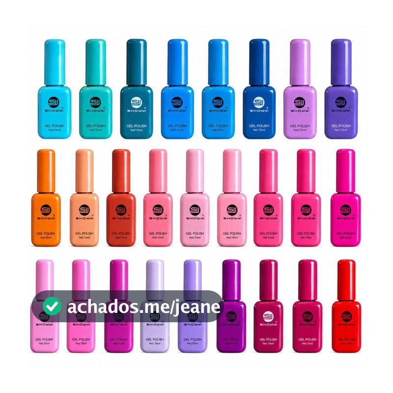 Kit 6 Esmaltes em Gel Tons Variados Led/UV Unha Gel Shoyyi