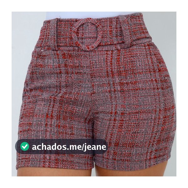 shorts Feminino jackar linho Mescla com cinto fixo com elastano CINTURA ALTA