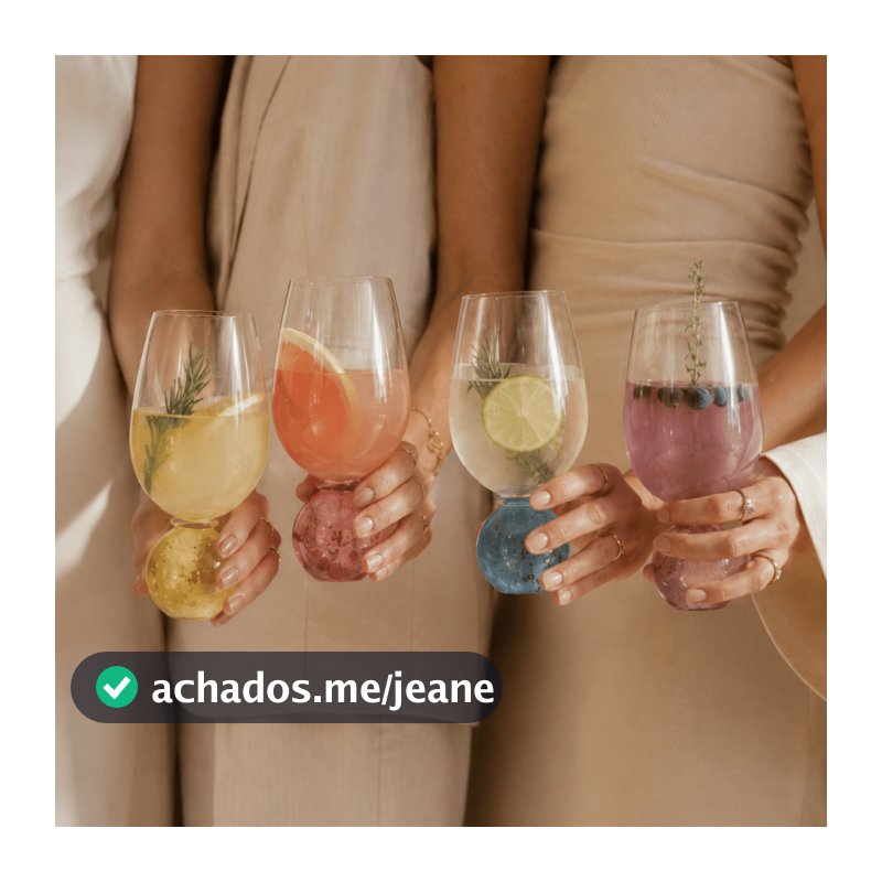 Jogo 2/4/6 Copos de Vidro Base Esfera Bubble Bola 450ml Copo Bolha Luxo Moderno Mesa Posta Rosê Azul Amarelo Violeta