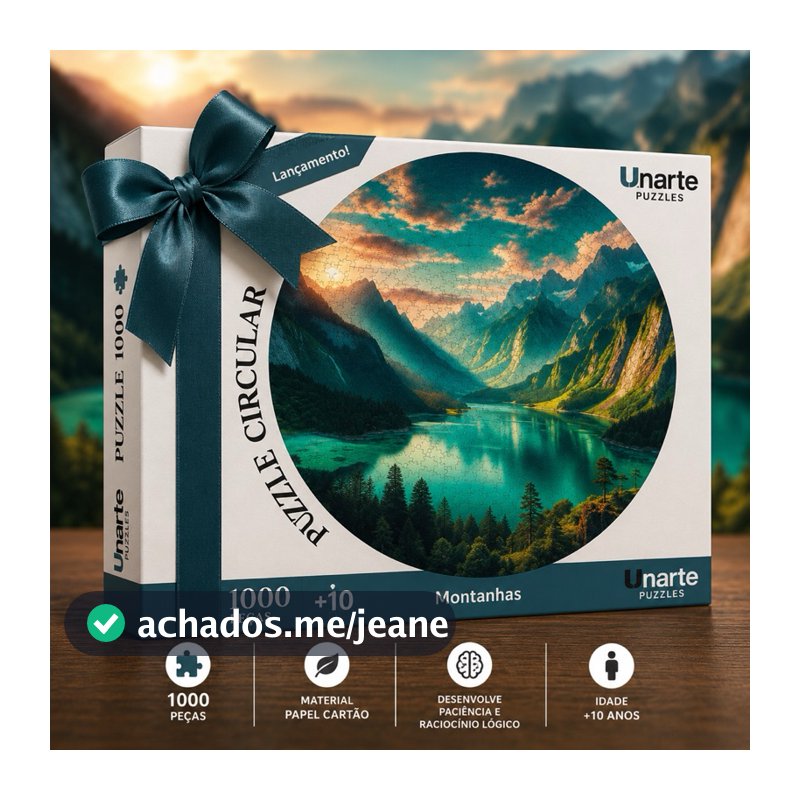 Quebra Cabeça Circular Puzzle 1000 Peças Nivel Medio Dificil Desafio Relax Quadro Presente Lembrança