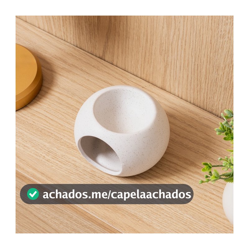 Difusor para Óleos Essenciais Granilite Branco Cerâmica Lyor para Aromatizar Ambientes Decoração Sala Quarto Banheiro