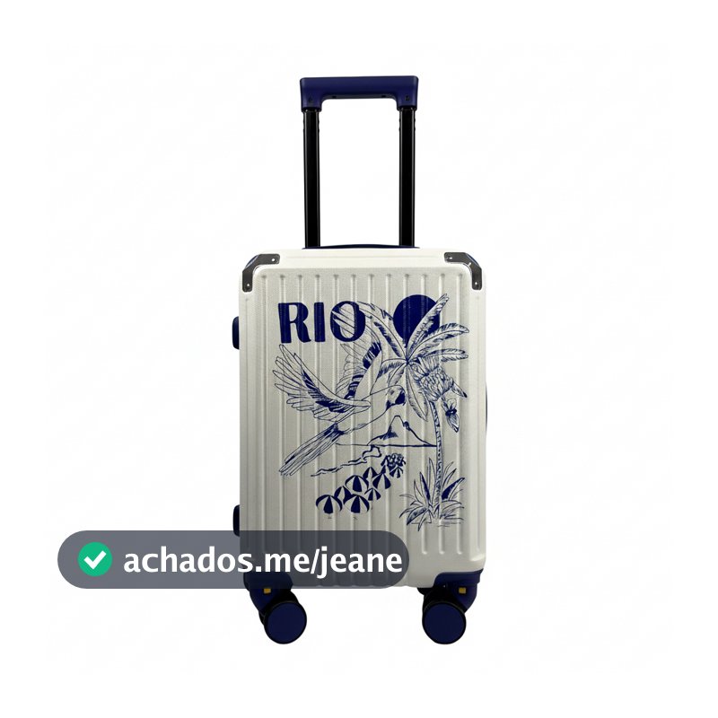Mala Bordo Viagem Personalizada Infantil Adulto | Padrão Anac Cadeado TSA Rodas Giratória Usb