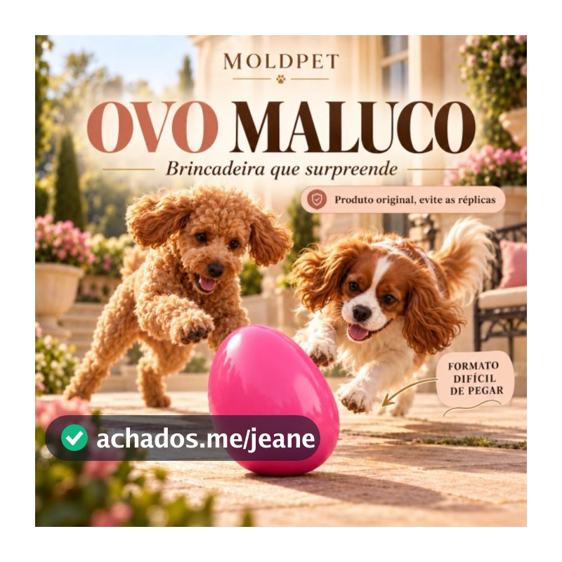 Brinquedo Mordedor para Cachorro Ovo Maluco Pet Interativo Resistente Antiestresse