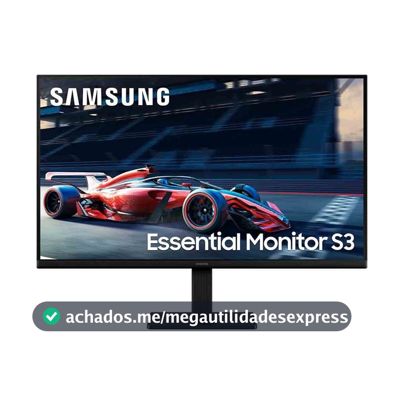 Monitor Gamer Samsung S3 24" FHD, IPS, 100Hz, HDMI e VGA, Preto - LS24D300GALMZD