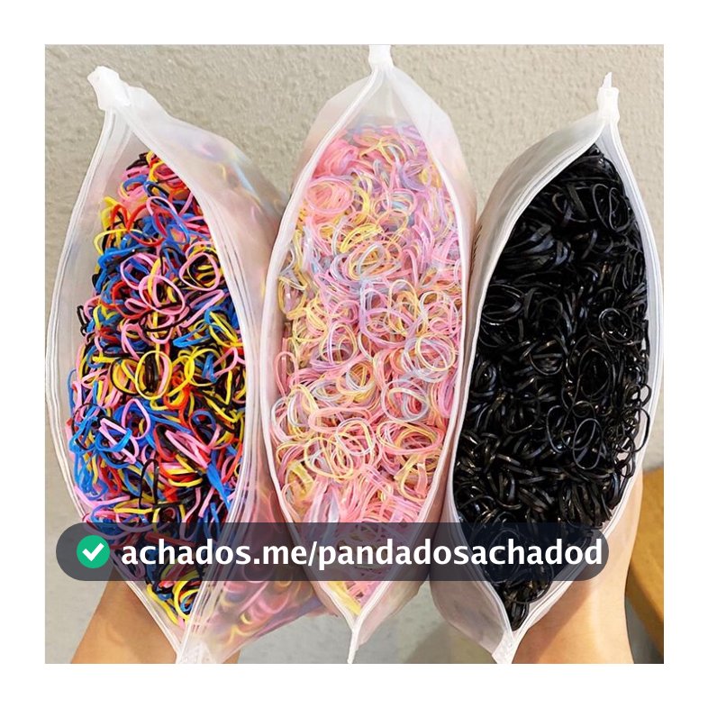 Pacote 1000 Peças Bolsa Elástico De Cabelo Feminino Descartável Multicolorido