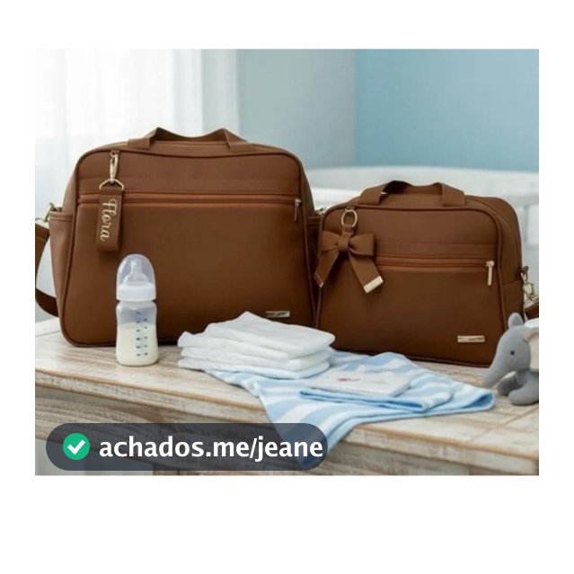 kit Bolsa e Frasqueira Maternidade Ravi Com Chaveiro Personalizado kit
