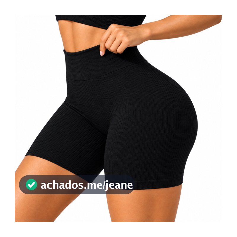 Shorts Fitness Canelado Academia Zero Transparencia Feminino LP