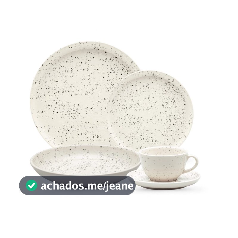 Aparelho de Jantar Flat Chuvisco Oxford (10 peças)
