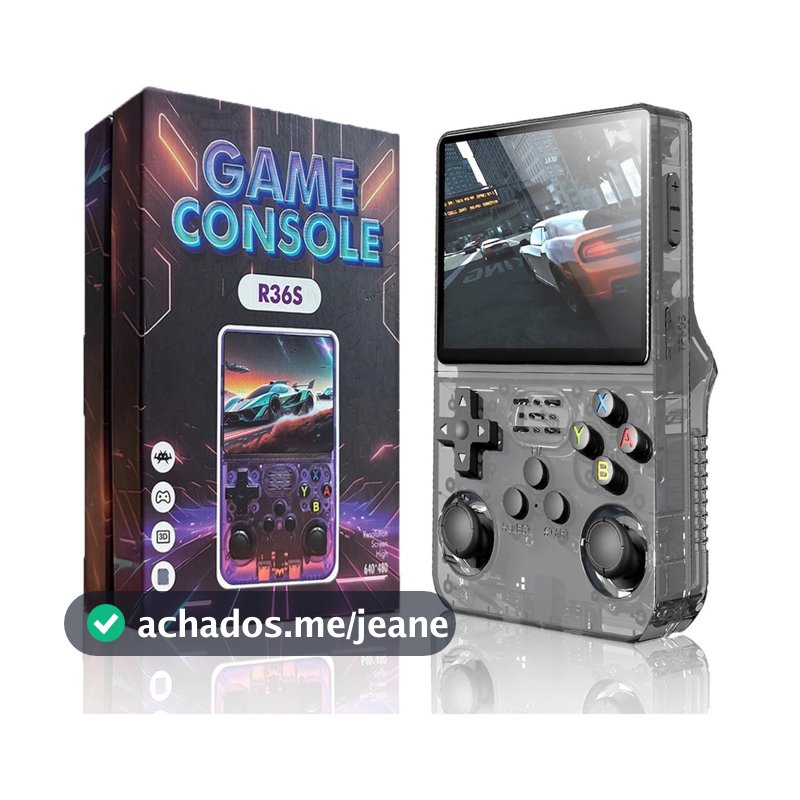Console Portátil R36S + de 15.000 Jogos Vídeo Game 64g Linux Tela IPS 3.5 Polegadas a Pronta Entrega