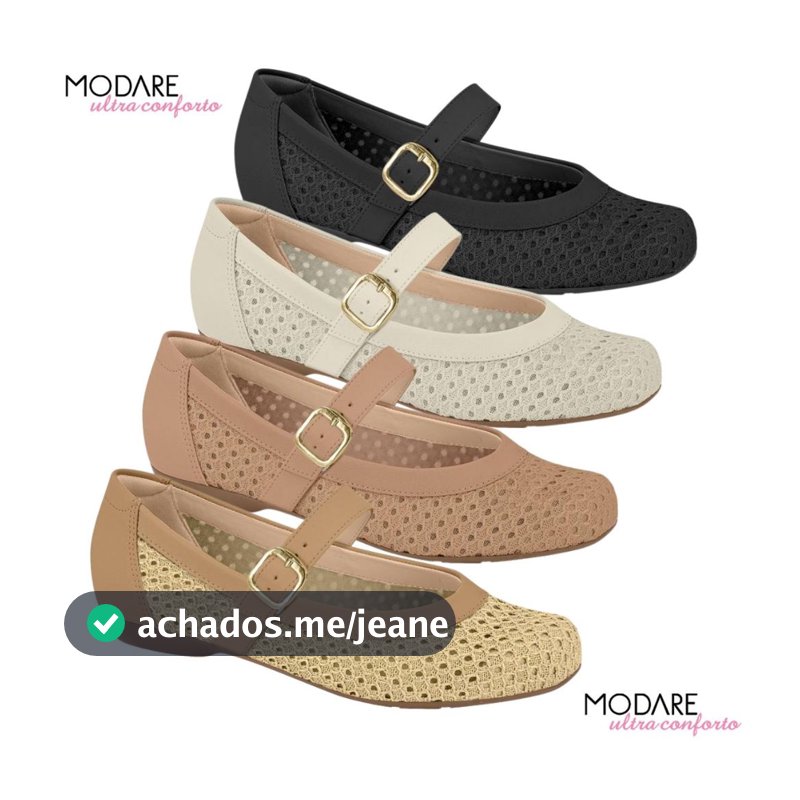Sapatilha Mocassim Feminino Modare Confortavel Bailarina Boneca Esporão Casual Ref: 7016.1012