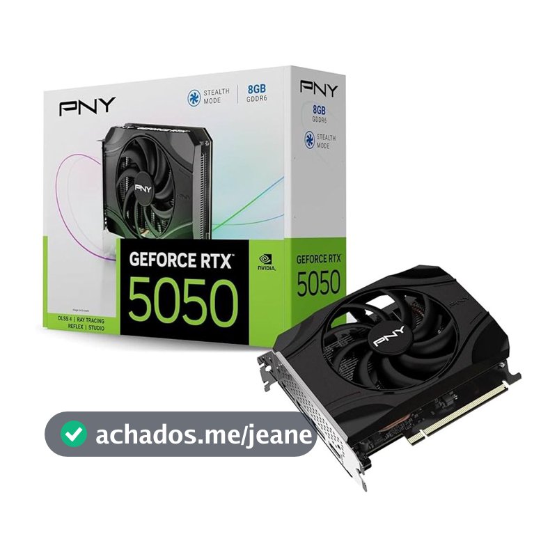 Placa de Video GeForce NVIDIA PNY RTX5050 8GB GDDR6 VCG50508SFXPB1