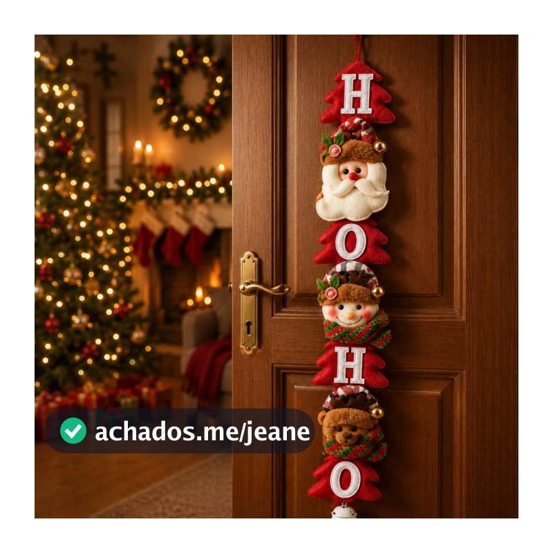Enfeite Pendente De Natal Porta Árvore Papai Noel Bonecos Decoração