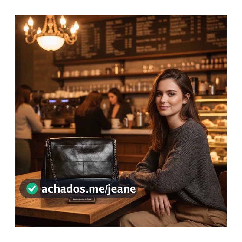 Bolsa de Ombro Feminina CHENXIAOH em PU - Grande Capacidade, Estilo Rock Preto, Bolsa com Aba e Design de Corrente para