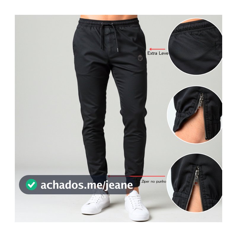 Calça Masculina Fino Acabamento Tactel com Elastano Premium