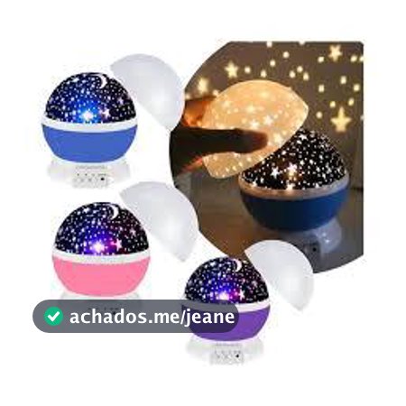 Luminária Projetor Abajur Infantil Estrelado 360º Galaxy Star Master Projetor de Estrela