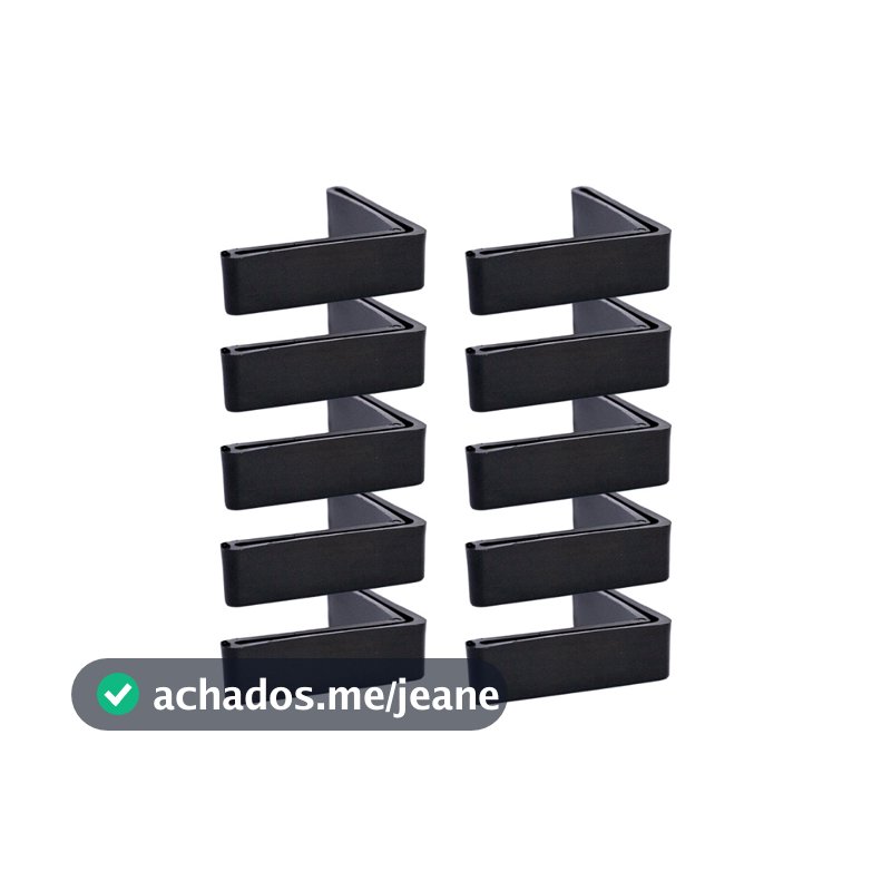 Sapata L 30x30mm Plastica Para Pe De Prateleira Kit 50 Pecas