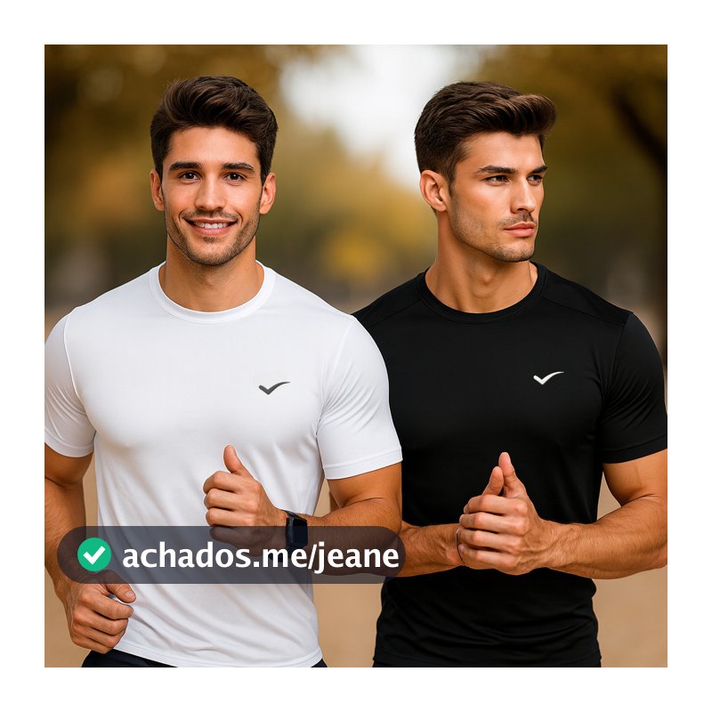 Kit 2 Camisa Masculina Dry P ao G1 Leve Academia Treino Corrida