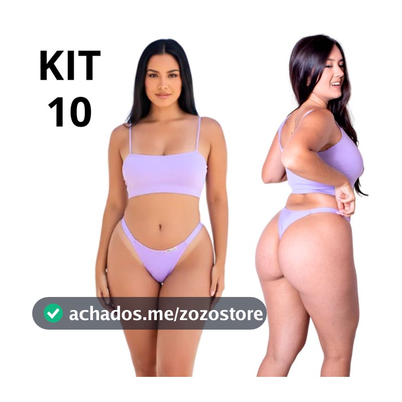 10 Calcinha Microfibra Fio Duplo Cós Alto Não Marca Roupa Confortável Sensual Biquini Marquinha
