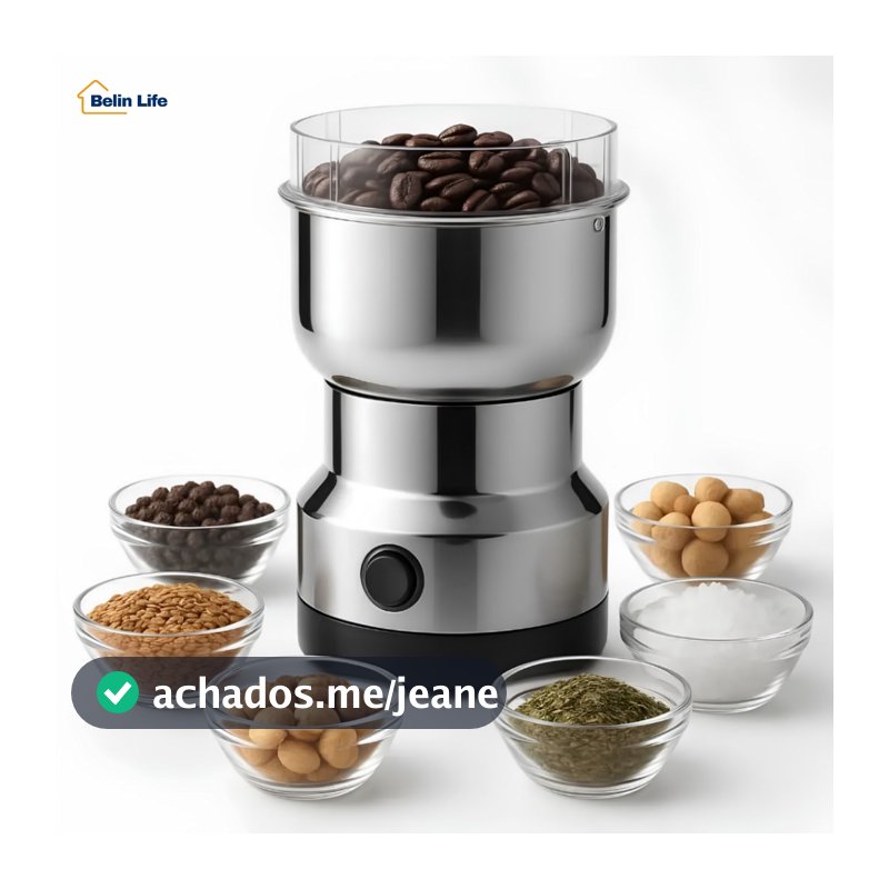 Moedor Elétrico De Café E Grãos Tomate MAZ-128 240W Inox 8 Lâminas