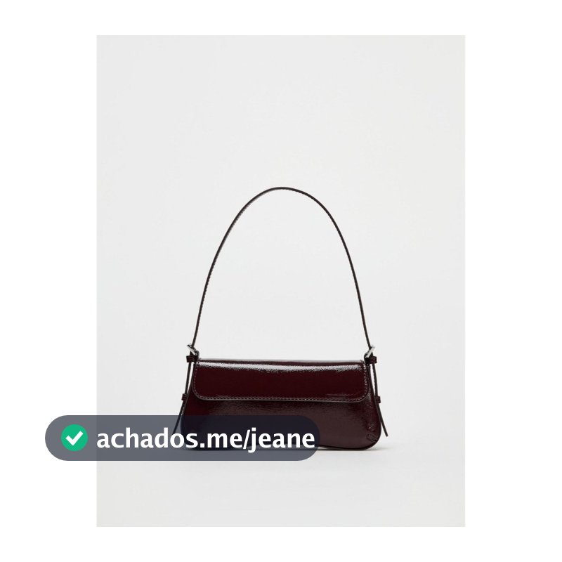 Bolsa baguete de couro envernizado elegante bolsa nas axilas 2026 novo produto moda simples Commuter Flip Retro bolsa de