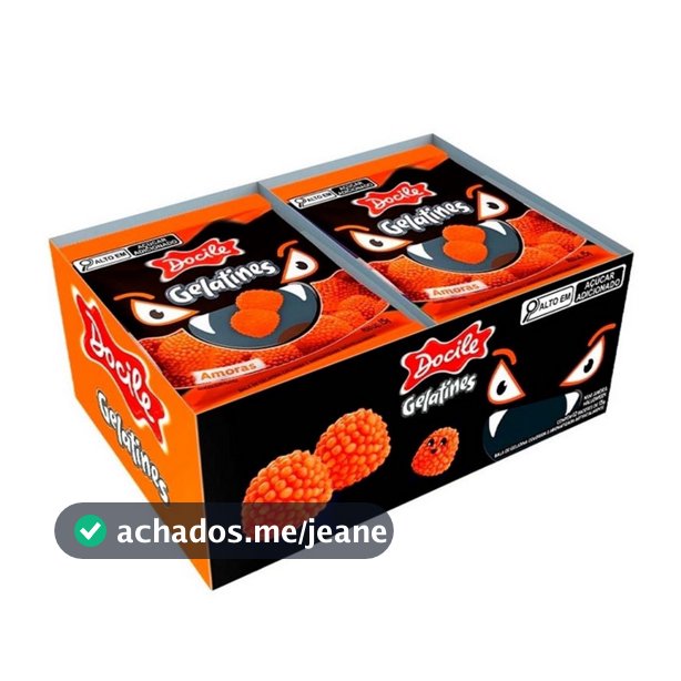 Bala Gelatina Mini Amoras Halloween - 12x15g Docile