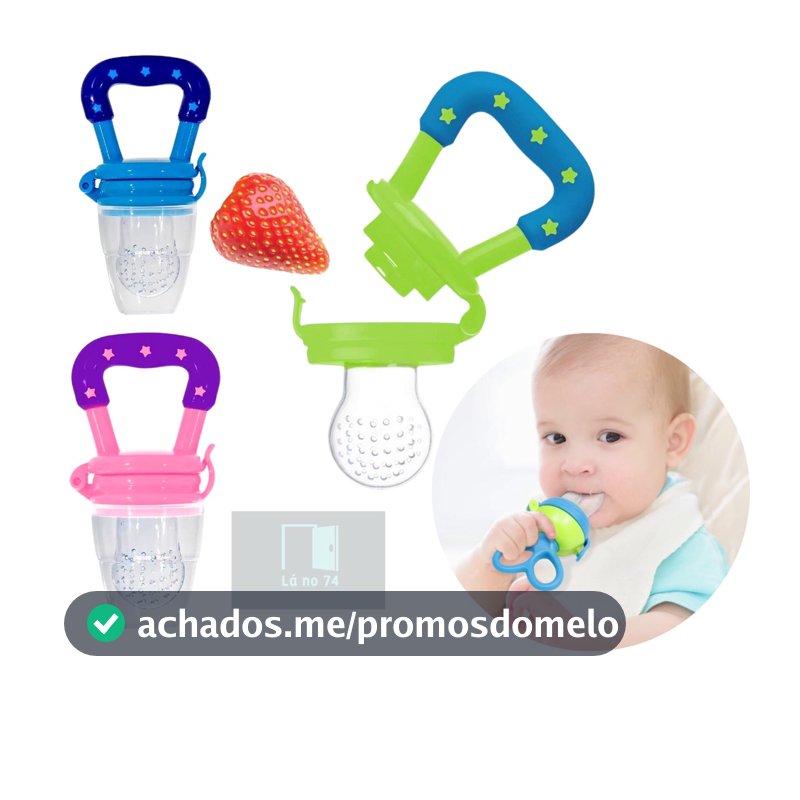 Chupeta Alimentadora Bebe Para Frutas Com Tampa Higiênica Prática Com Bico De Mamadeira Macio