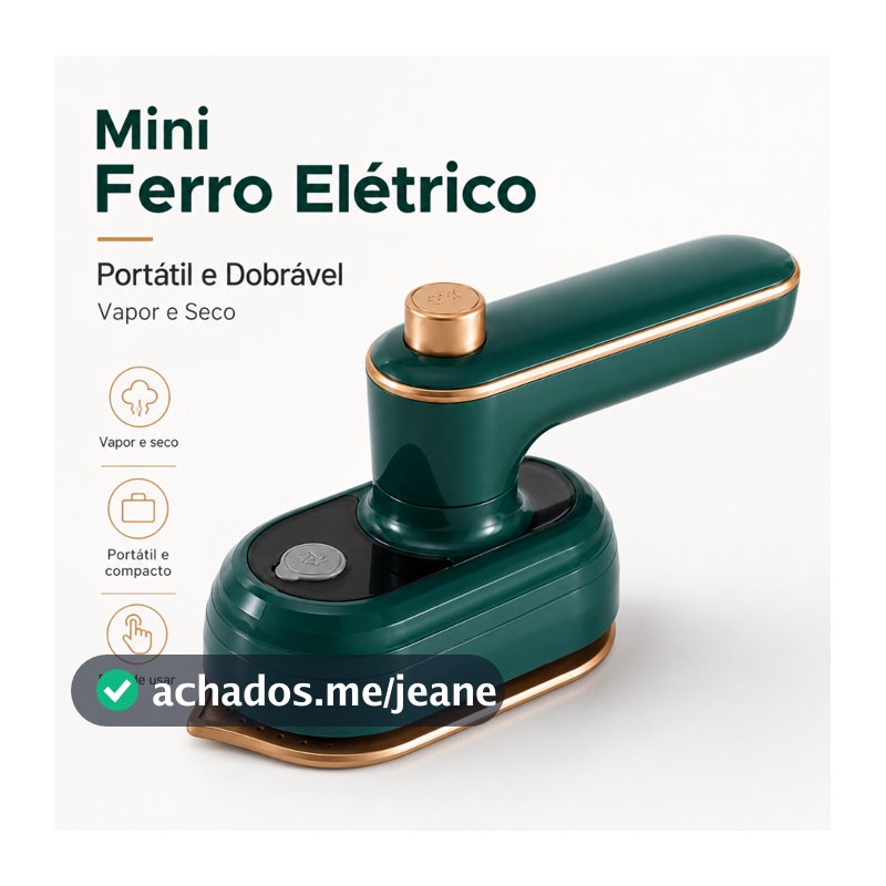 Mini Ferro De Passar Roupa A Vapor Portátil Bivolt Viagem