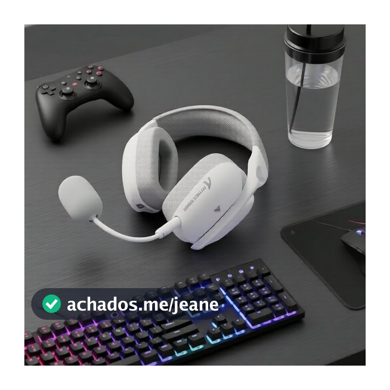Headset Gamer Sem Fio Attack Shark L80PRO 3 Modos 20ms de Latência Baixa 40mm HiFi 2.4G USB-C Bluetooth 5.3 3.5mm