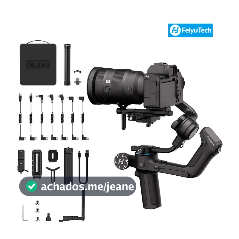 FeiyuTech SCORP 2 Kit Gimbal Estabilizador de 3 Eixos Carga Máxima de 2.5kg Módulo de Rastreamento AI Integrado