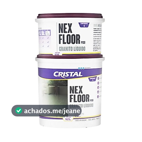 Granito Líquido Autonivelante Alta Resistência Nex Floor Piso 1,25Kg Acabamento - Cristal