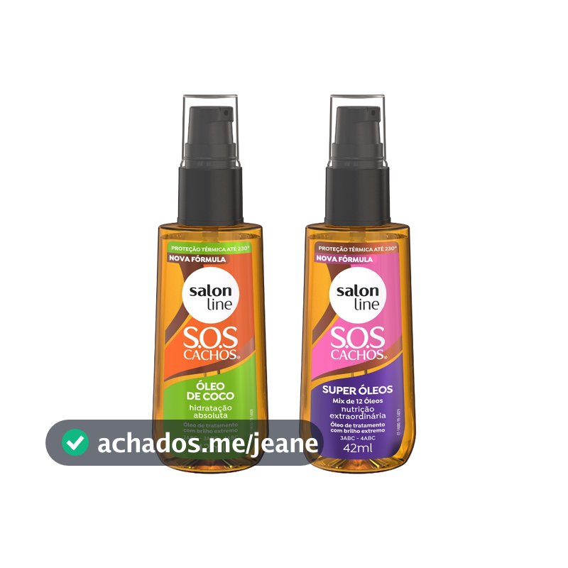 Kit SOS Cachos com Super Óleos e Óleo de Coco