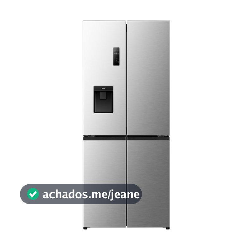 Geladeira Hisense Multidoor 460l Frost Free Inverter Inox