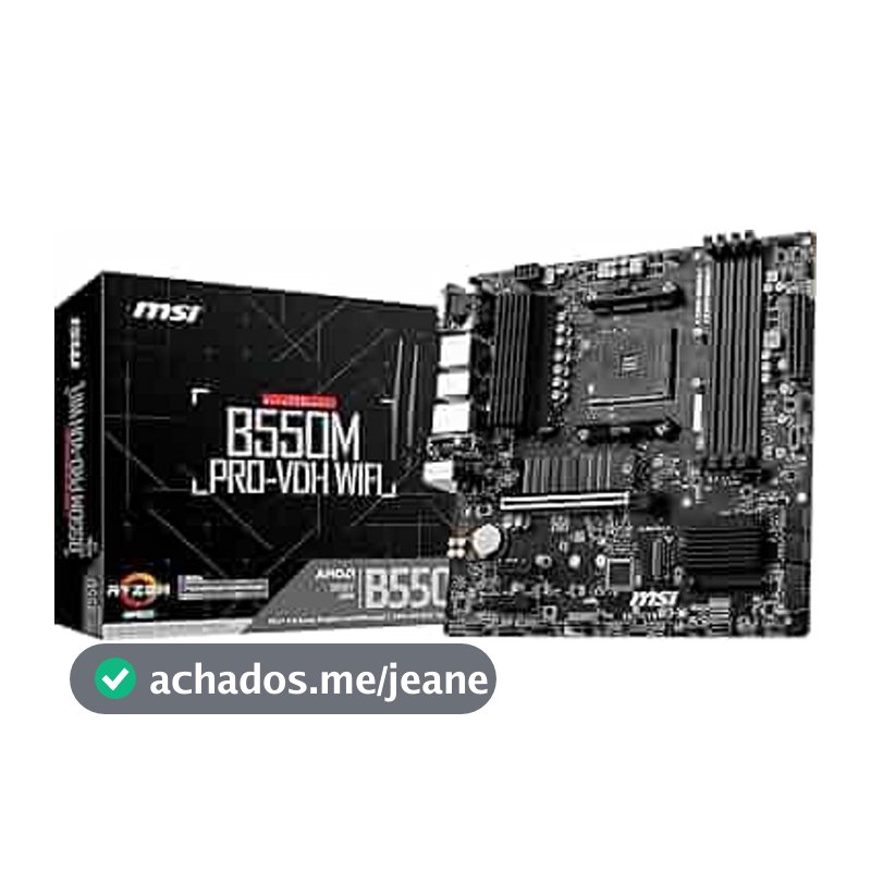 Placa Mãe MSI B550M PRO-VDH WIFI AM4/4xDDR4/HDMI/DisplayPort, VGA, M.2, USB 3.2